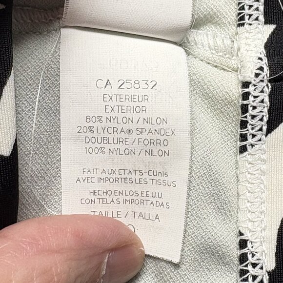 LA BLANCA Women Bikini Bottom Sz 10 White Black Floral Beach Pool Vacation 77-42 - Picture 6 of 9